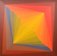 Large Doris Leeper Abstract Geometric Painting, 65H - Sold for $2,560 on 05-06-2023 (Lot 61).jpg